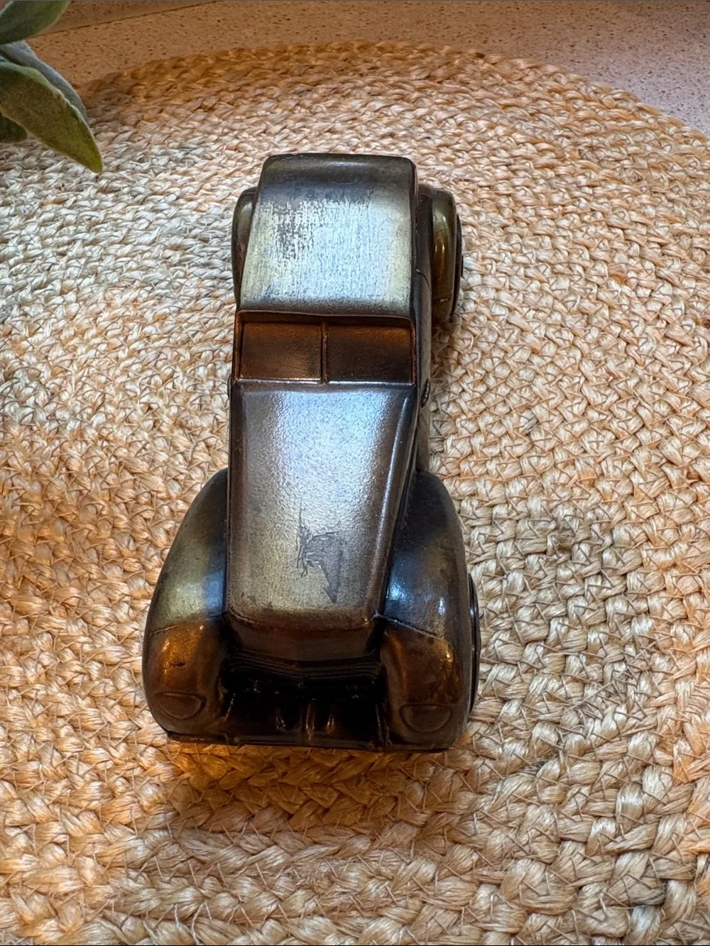 Vintage 1974 Cast Metal Car Automobile Coin Bank
